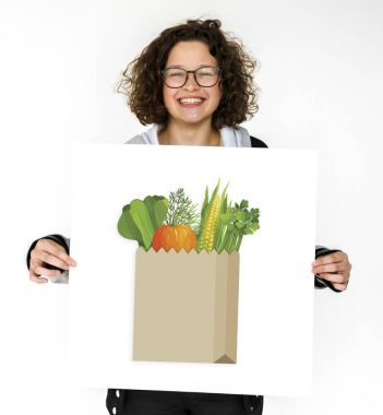 Kız holding tasarlamak