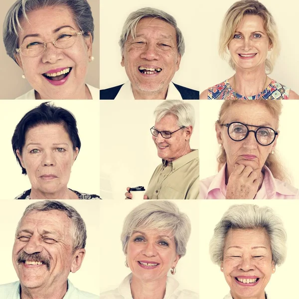 Pessoas com expressão facial feliz — Fotografia de Stock