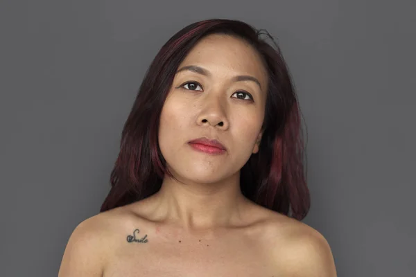 Oben ohne asiatische Frau — Stockfoto