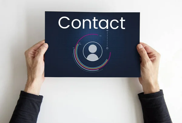 Hands holding placard — Stock Photo, Image