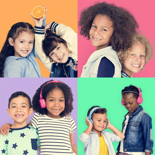 Schattig diversiteit kinderen — Stockfoto