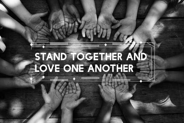 children showing hands