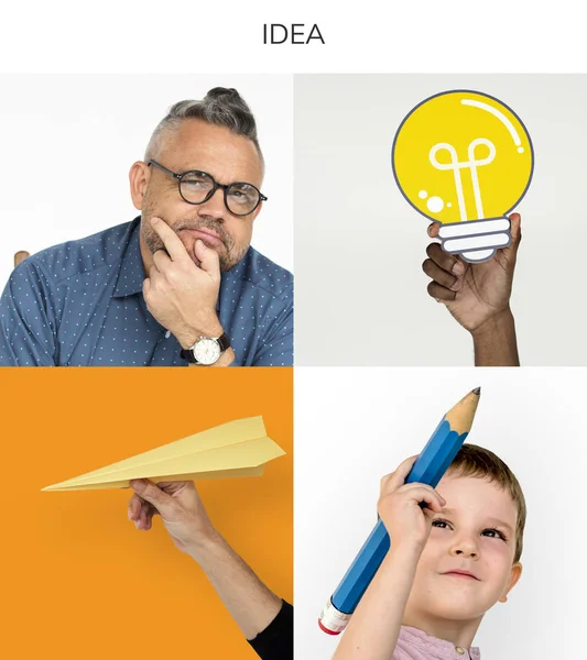 Diversidad Personas con ideas Inspiración — Foto de Stock