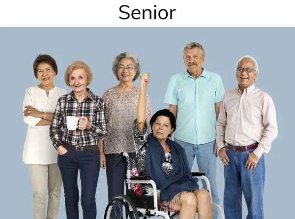 Senior Adult People in the Studio — Stock Photo, Image