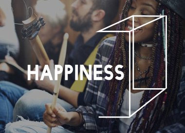 insanlar müziğin keyfini çıkarın  