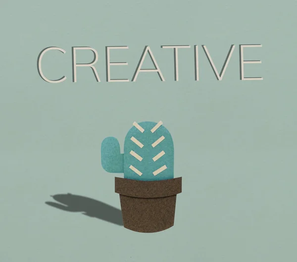 Cactus gráfico en maceta — Foto de Stock