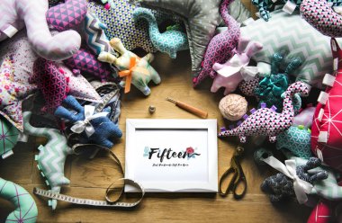 Dinozor dikiş Diy el yapımı craft-iş, özgün photoset