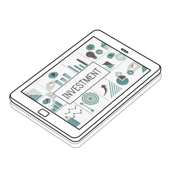 Web-Design-Vorlage digitales Tablet — Stockfoto