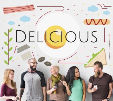 duvara ayakta ve konuşmak insanlar