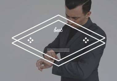 iş adam kontrol zaman seyretmek