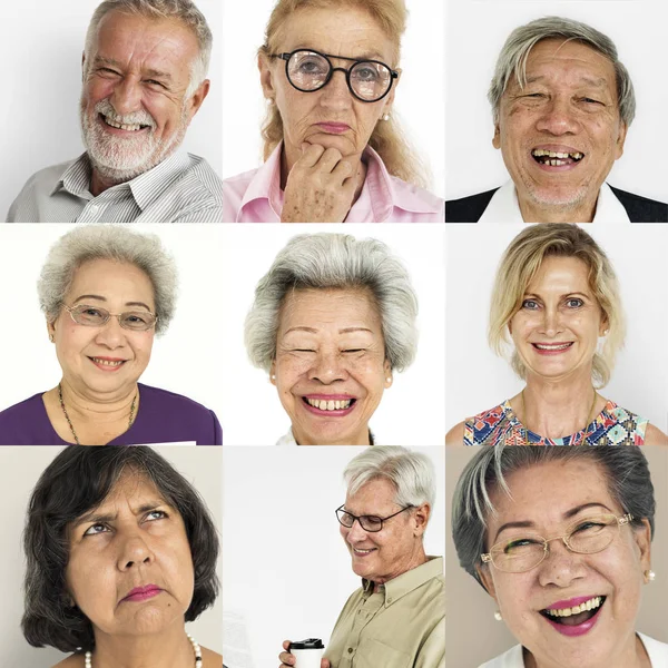 Pessoas com expressão facial feliz — Fotografia de Stock