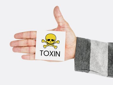 Erkek el gösteren kağıt Not