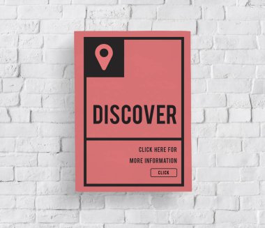 Tuğla duvar grafik ile banner  