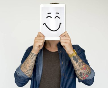 Dijital tablet tutan adam