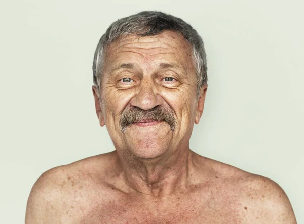 Adulto Hombre mayor con bigote — Foto de Stock