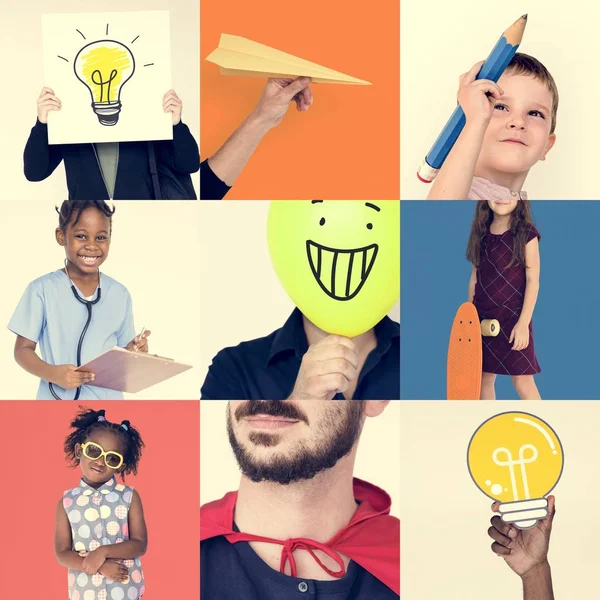 Diversidad Personas con ideas Inspiración — Foto de Stock