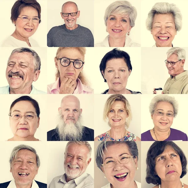 Lidé s výrazem šťastný obličej — Stock fotografie