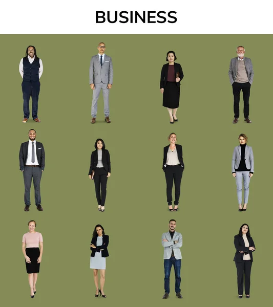 Set of diversity business people — Stock Photo, Image