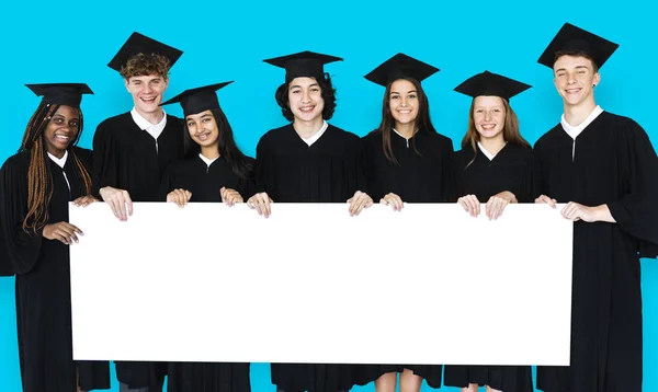 Students Holding empty Placard — Stock Photo, Image