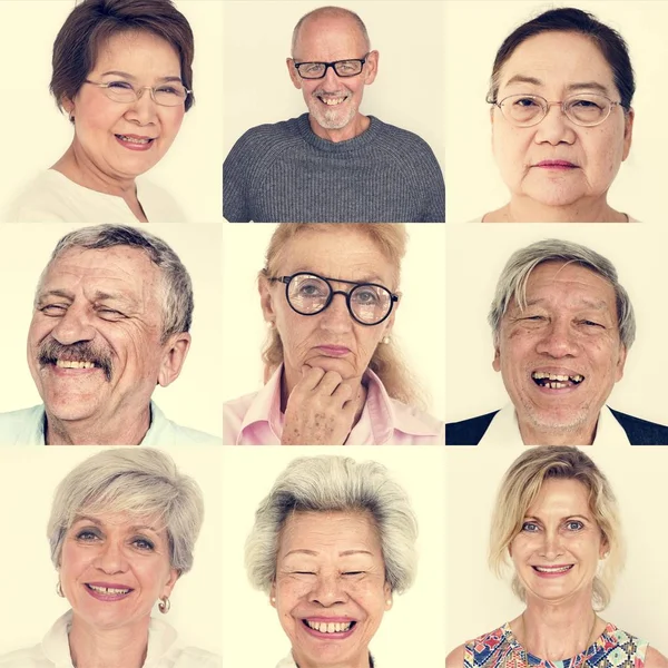 Pessoas com expressão facial feliz — Fotografia de Stock