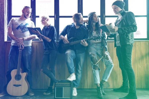 Música Banda Ensayo Juntos — Foto de Stock