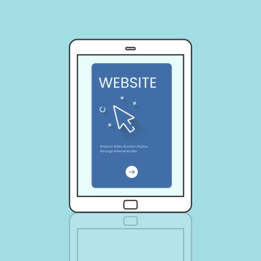 Web tasarım şablonu dijital tablet