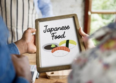 İnsanlar tutar tabela