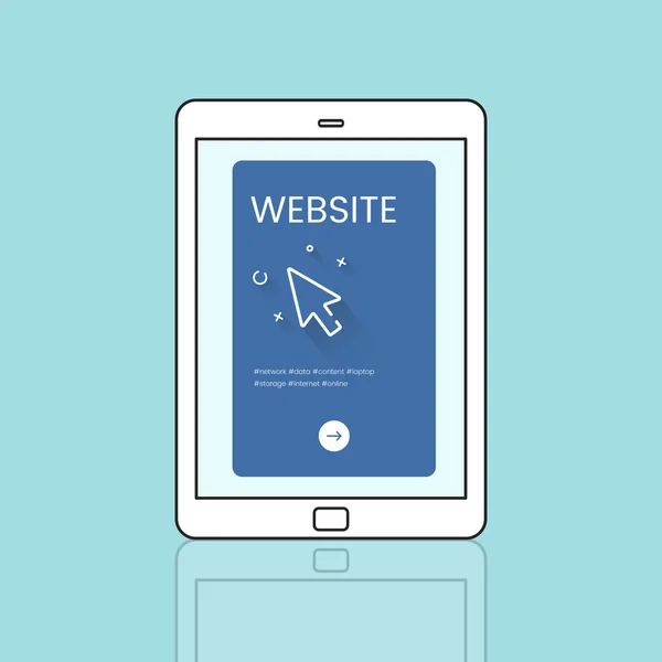 Web ontwerp sjabloon digitale tablet — Stockfoto