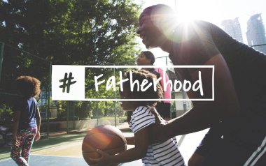 Afrika basketbol oynarken aile