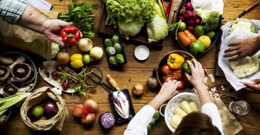 insanlar çamaşır taze sebze 