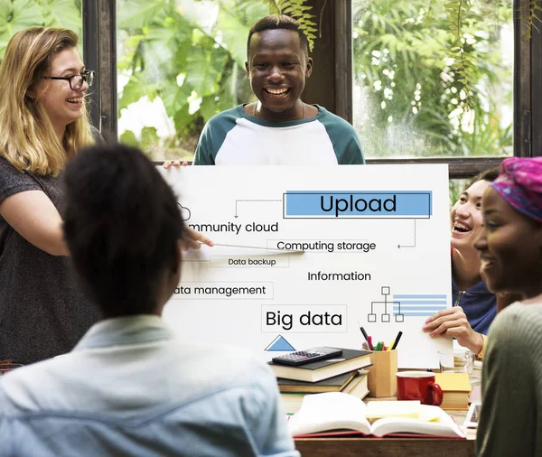 Students studying together — Stock Photo, Image