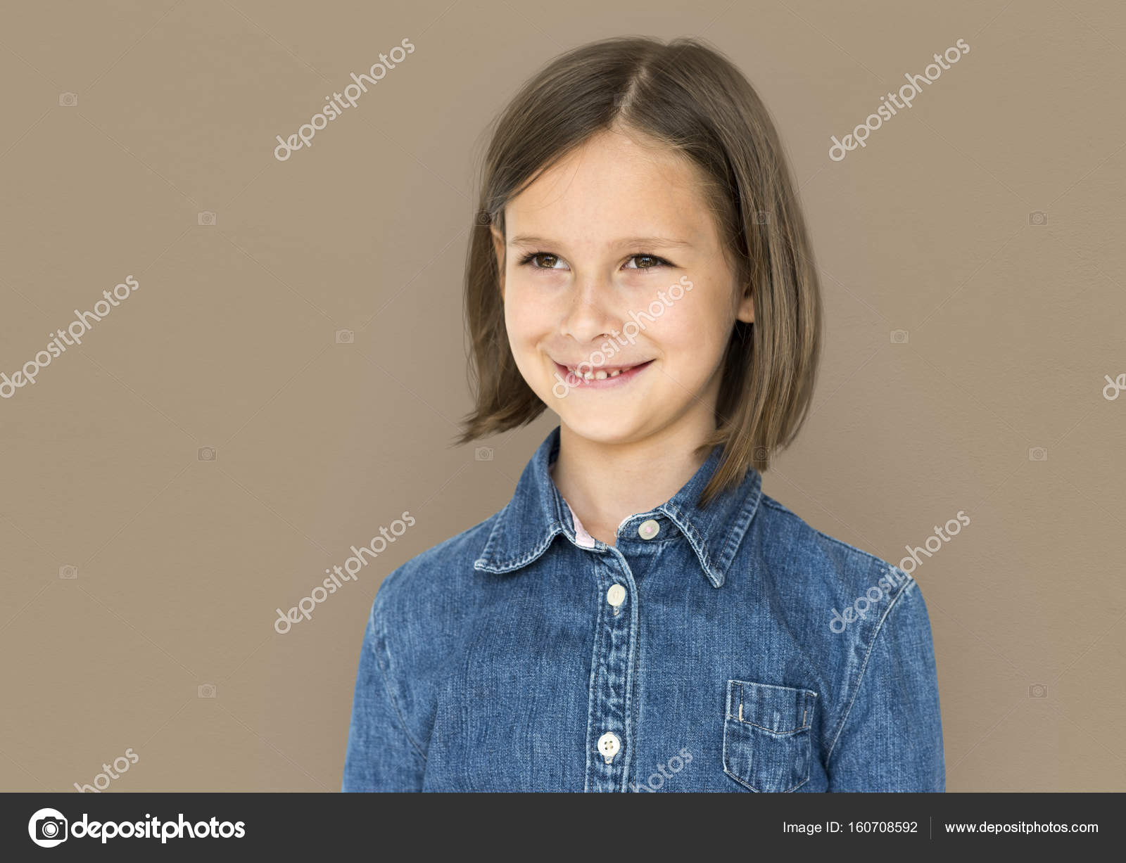 Cute Little Girl With Short Hair Stock Photo C Rawpixel