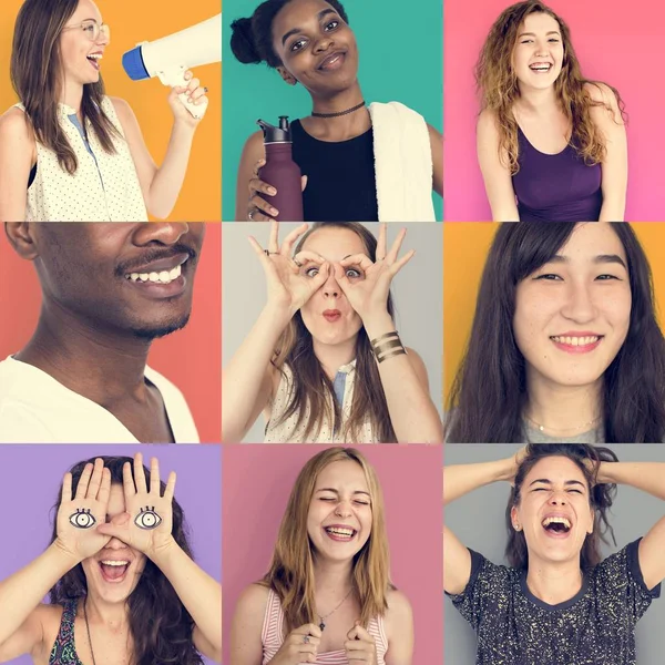Collage de diversidad Personas — Foto de Stock