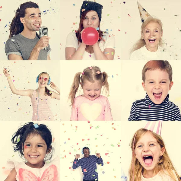 Personas con expresión de cara feliz —  Fotos de Stock