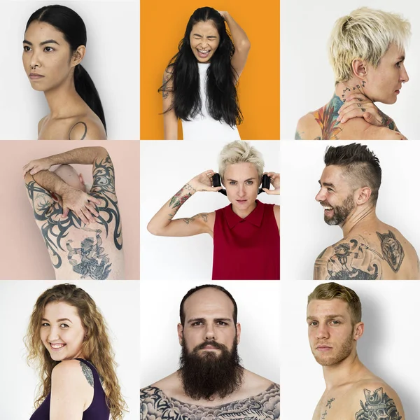 Ανθρώπους που δείχνουν τα τατουάζ — Φωτογραφία Αρχείου
