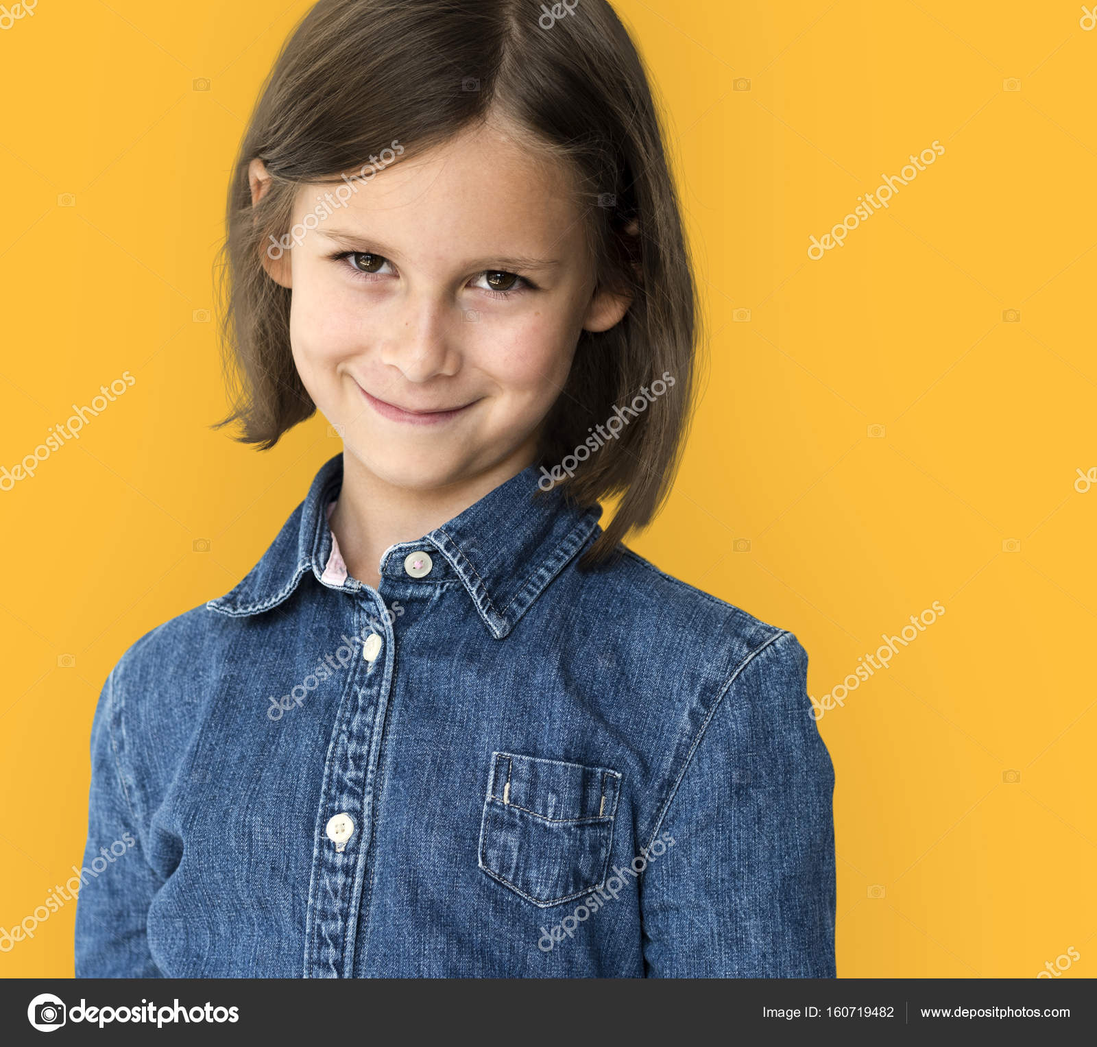 Cute Little Girl With Short Hair Stock Photo C Rawpixel