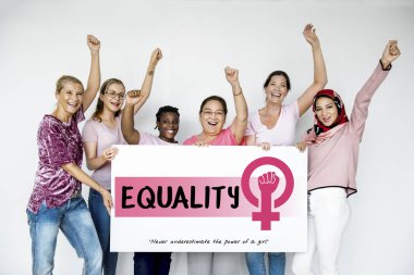 Billboard tutan kadın