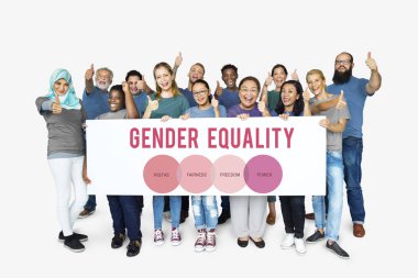 İnsanlar holding billboard 