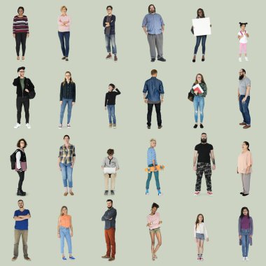 çok uluslu insanlarla koleksiyonu