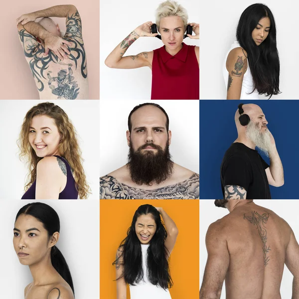 Mensen met tatoeages — Stockfoto