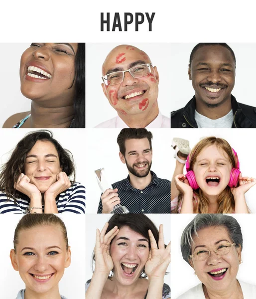 Gente con felicidad cara expresión — Foto de Stock