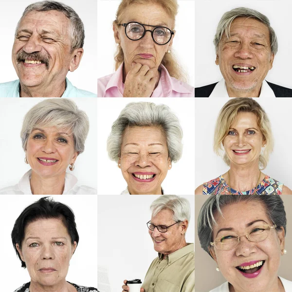 Pessoas com expressão facial feliz — Fotografia de Stock