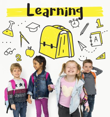 çok ırklı okul çocukları