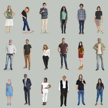 çok uluslu insanlarla koleksiyonu