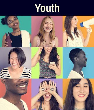 Çeşitlilik kişi kolaj