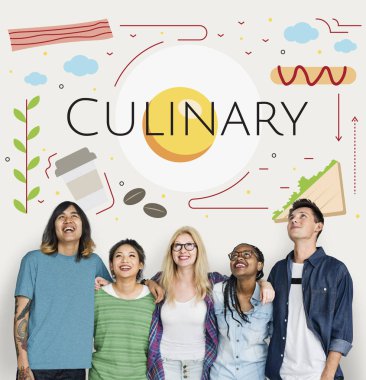 çok etnik gruptan oluşan mutlu genç arkadaşlar