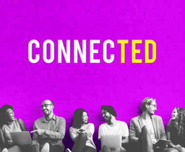 çeşitlilik arkadaşlar duvarının yakınında