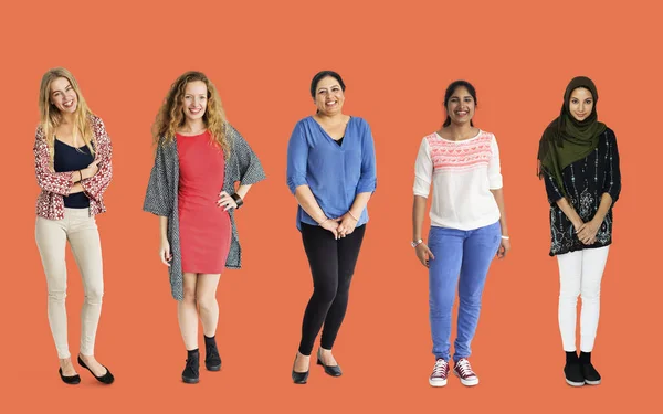 Meninas alegres no estúdio — Fotografia de Stock