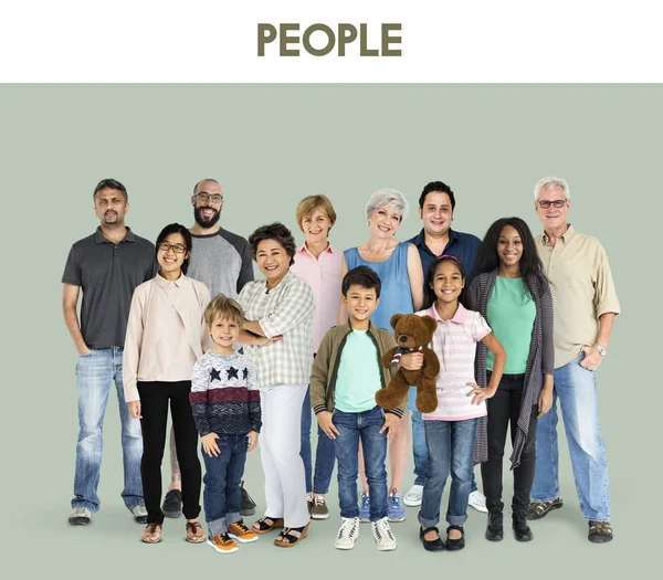Diversiteit van mensen generaties — Stockfoto