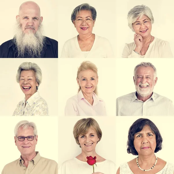 Pessoas com expressão facial feliz — Fotografia de Stock